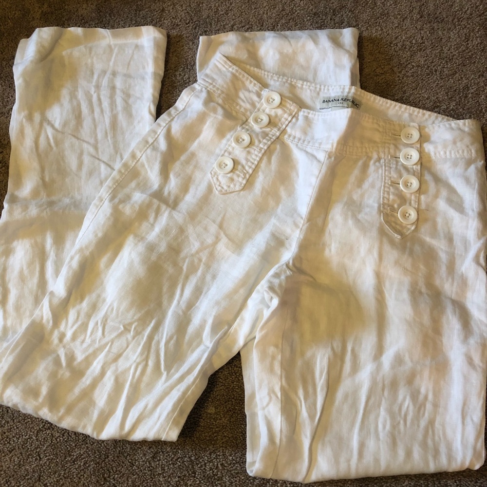 Banana Republic white pants